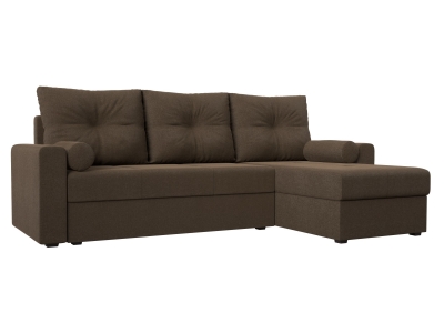 Угловой диван Верона лайт (рогожка коричневый)